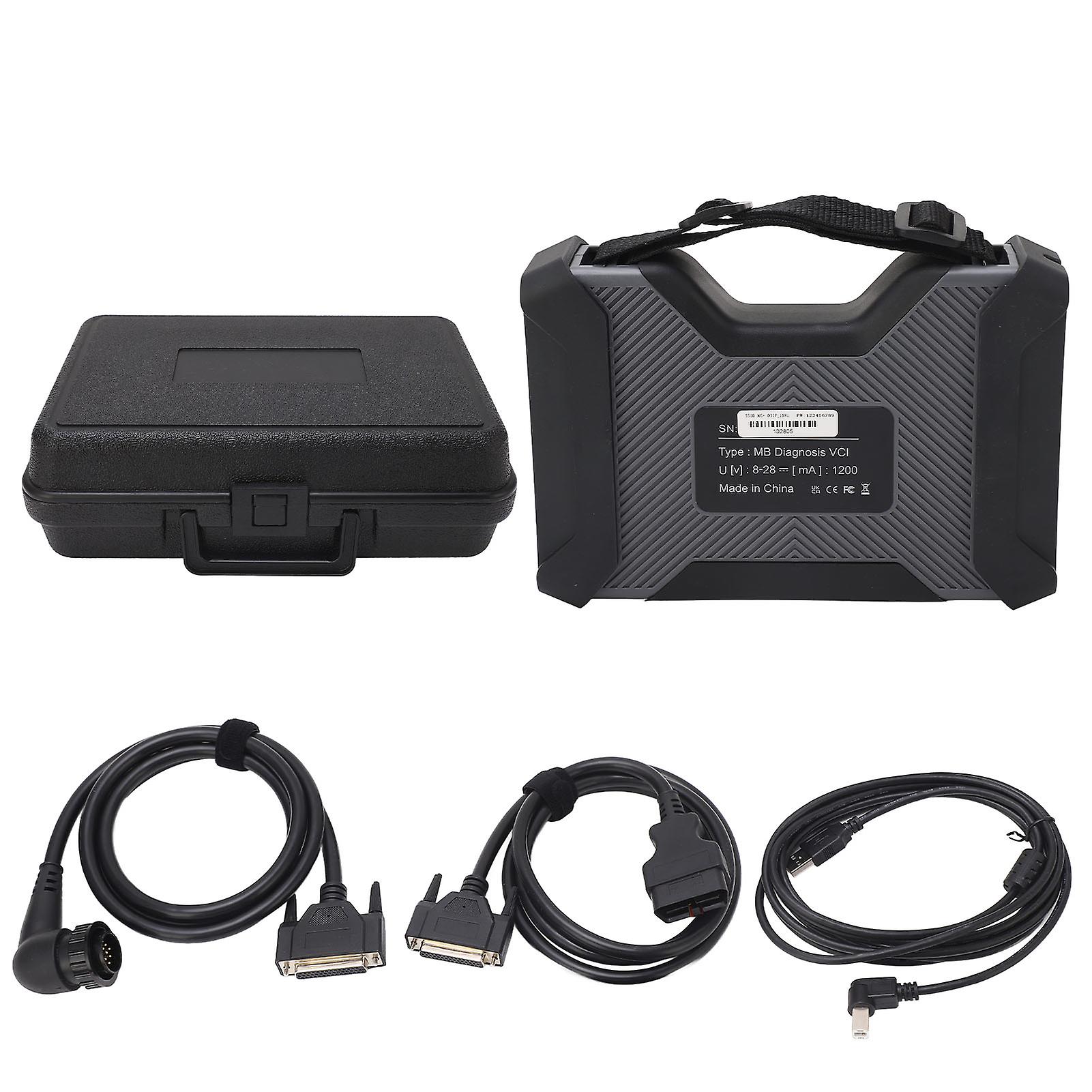 SUPER MB PRO M6+ Wireless Diagnostic Tool with LAN Multiplexer and 16Pin OBD2 Cable Replacement for Benz