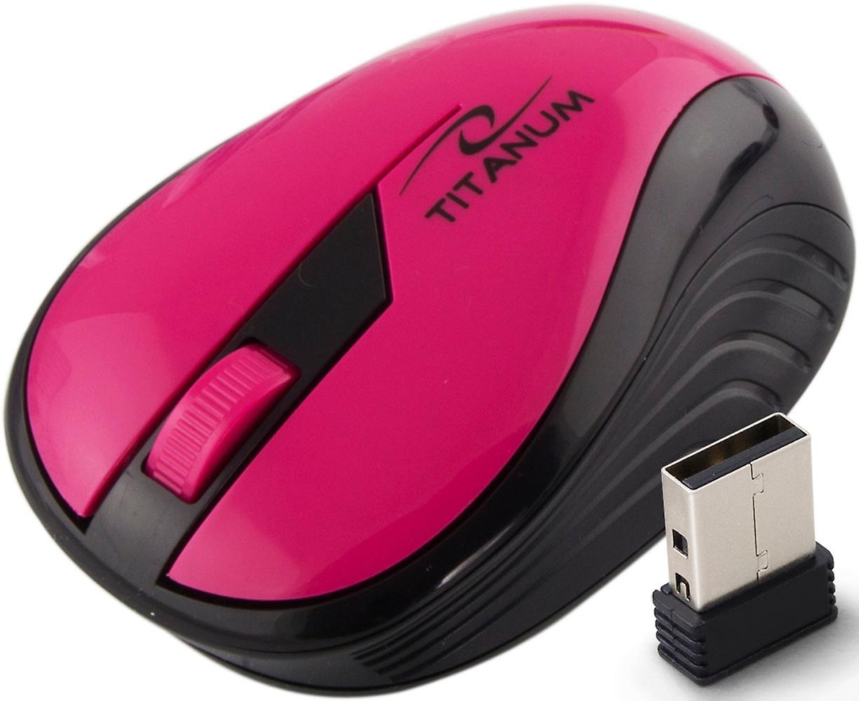 Titanum Wireless 2.4Ghz Optical Mouse 3D Usb Rainbow Pink