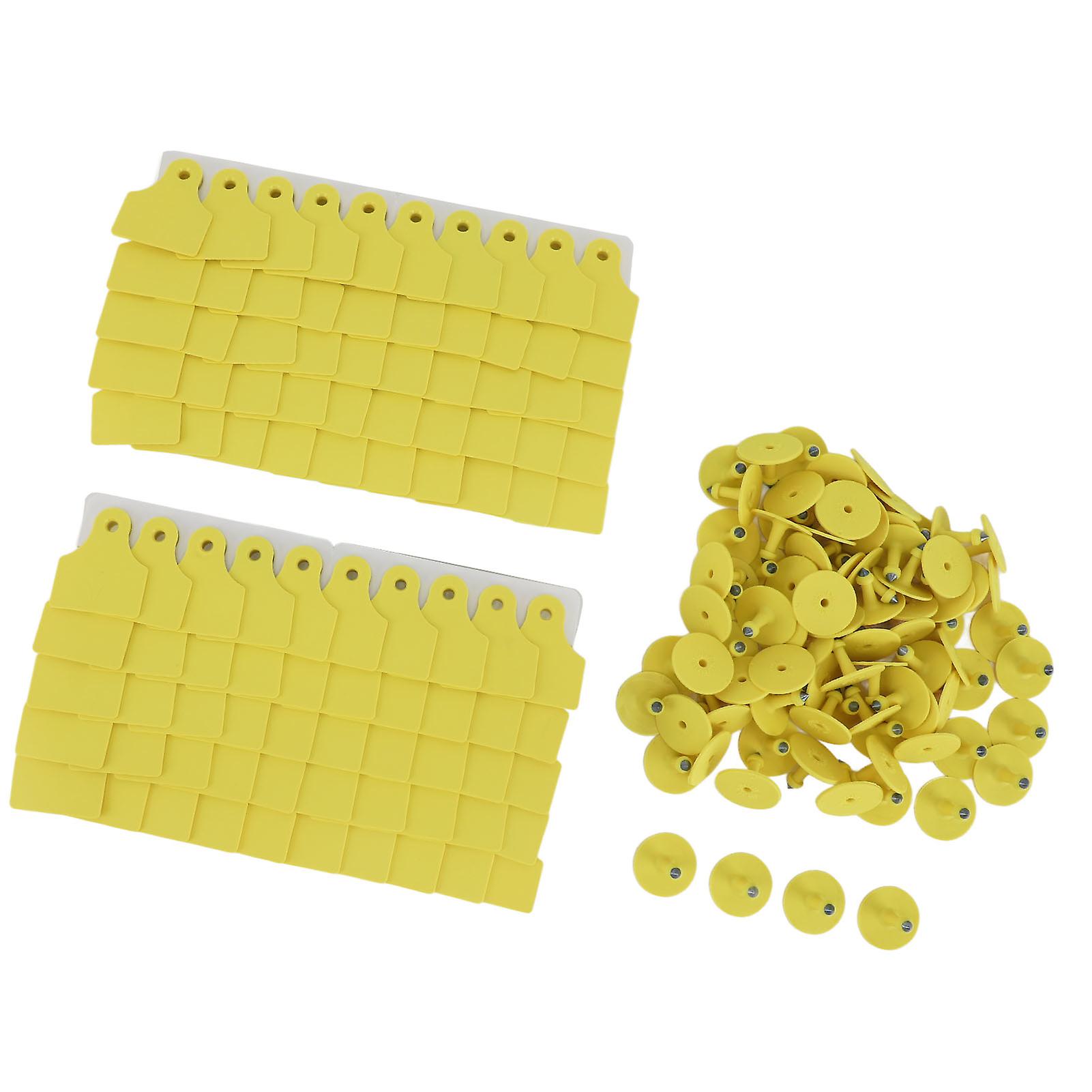 100 Set Pig Ear Tags Blank Self Labeling TPU Eco Friendly Sheep Ear Tags for Animal Management Identification