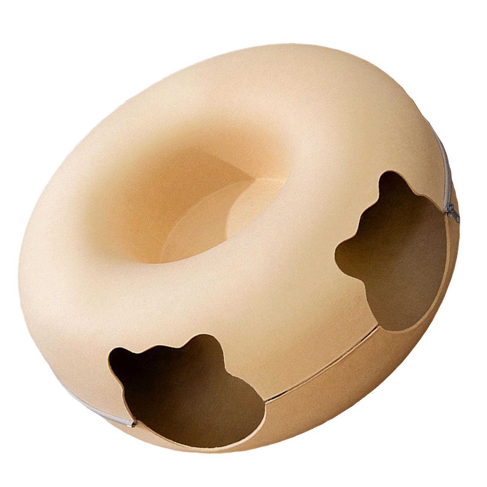 Cat Tunnel Bed Felt Round Hideout 60x60x28cm for 4-8kg Cats