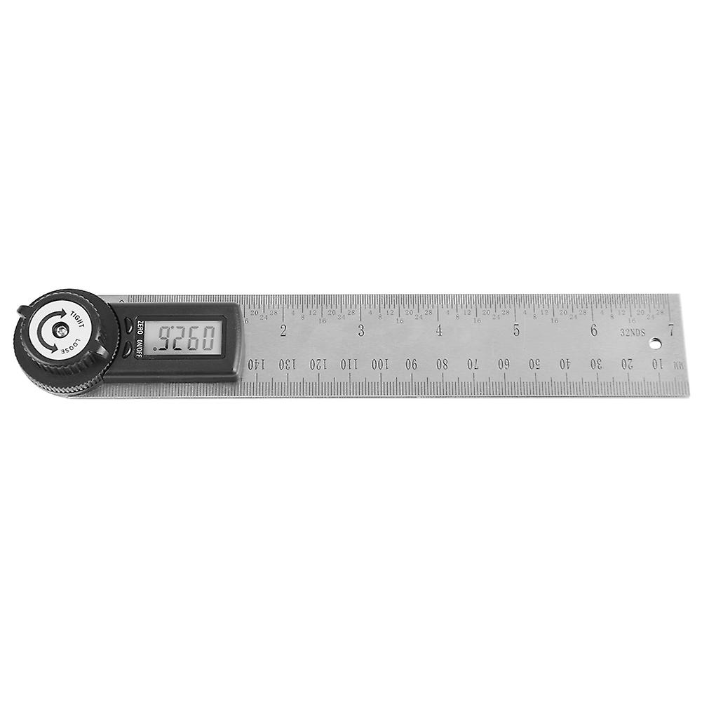 200mm Rotatable Stainless Steel Digital Ruler Scale with 0-360° Angle Calipers