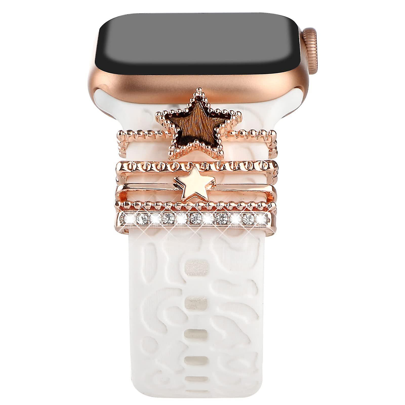 2024 New Best Offer Silicone Strap Decoration For Watch Band Ring Charms Rhinestones Jewelry