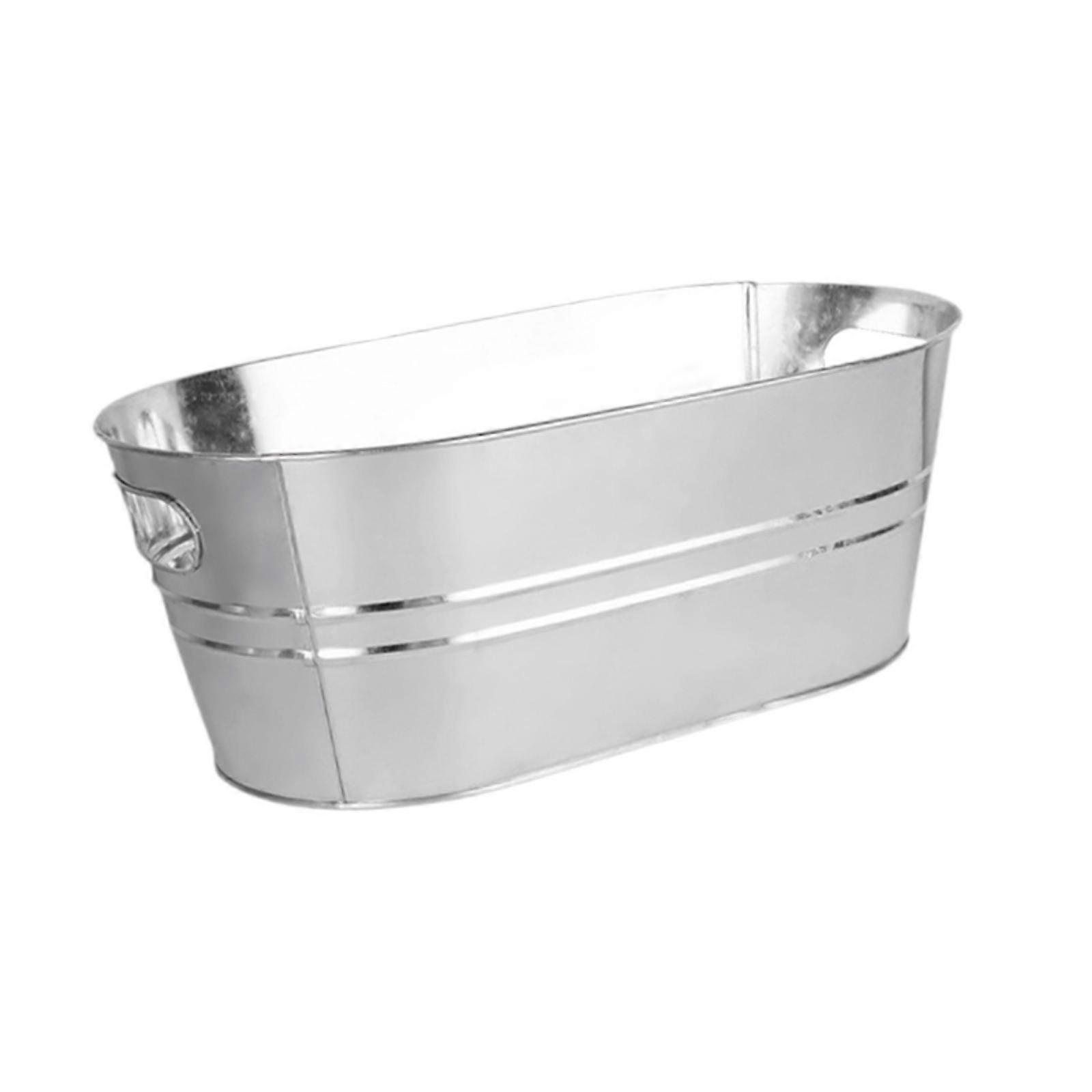 cubitera rústica galvanizada ovalada para cócteles de champán Hotel