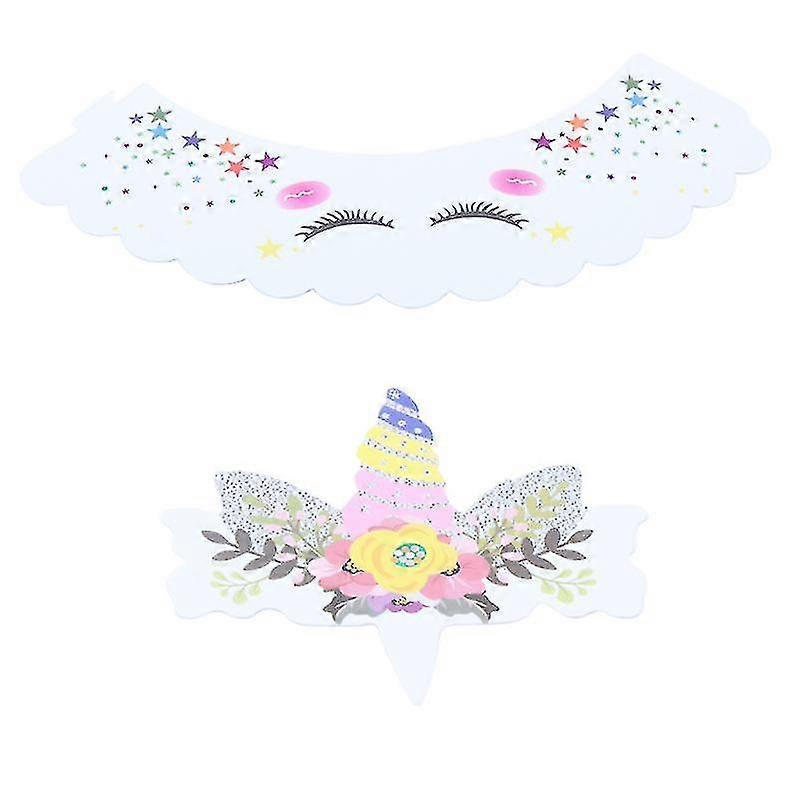 60set cake decorations , Unicorn Cake Wrapper