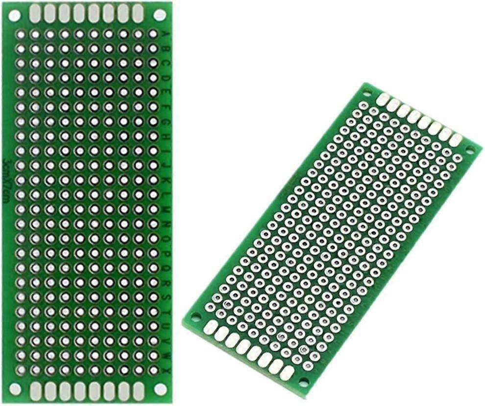 10 PCS (3 x 7 cm) PCB Board Universal Double Sided Prototyping Breadboard Panel Circuit Board for DIY Soldering