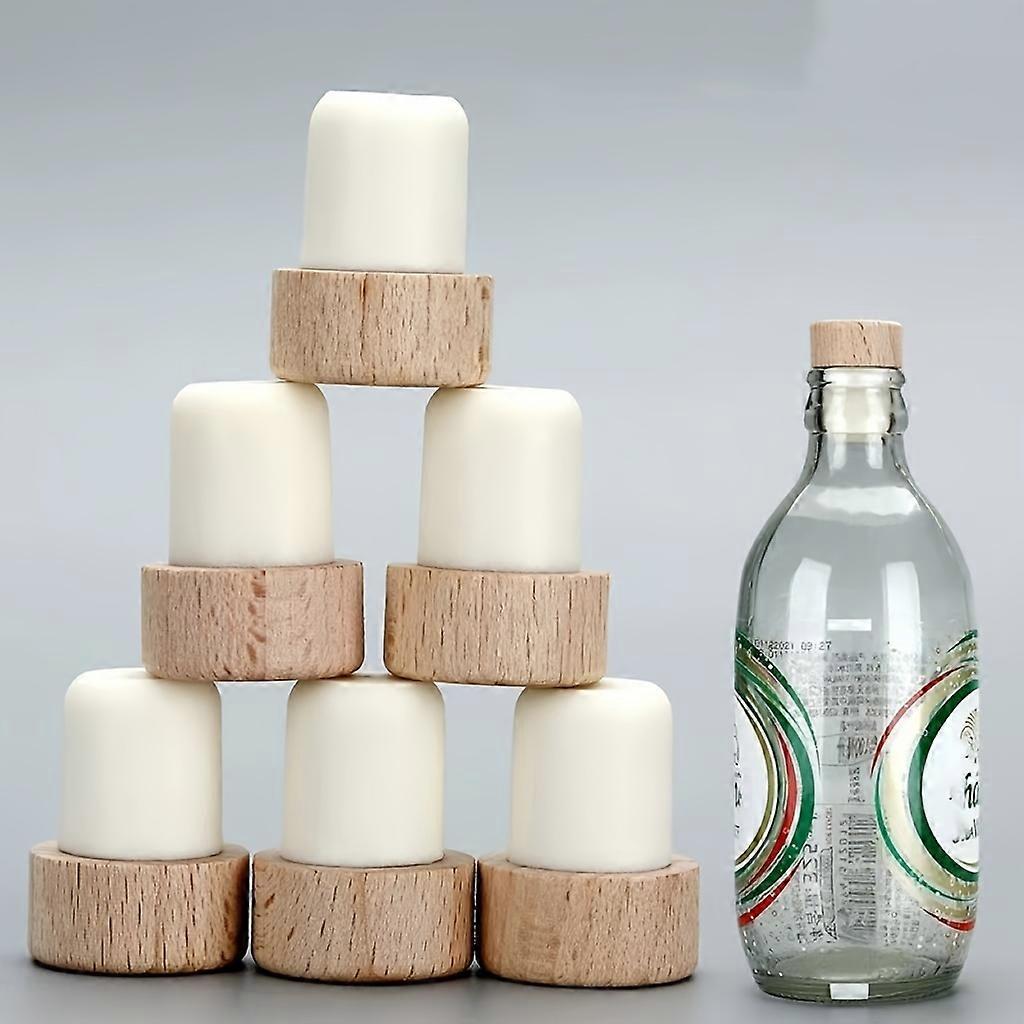 5/10pcs T-Shaped Wooden Wine Bottle Stoppers, High-Quality Seal For Wine, Vodka Spirits, Ice Wine, Liquor, Soda, Airtight Seal Wooden Corks For Glass