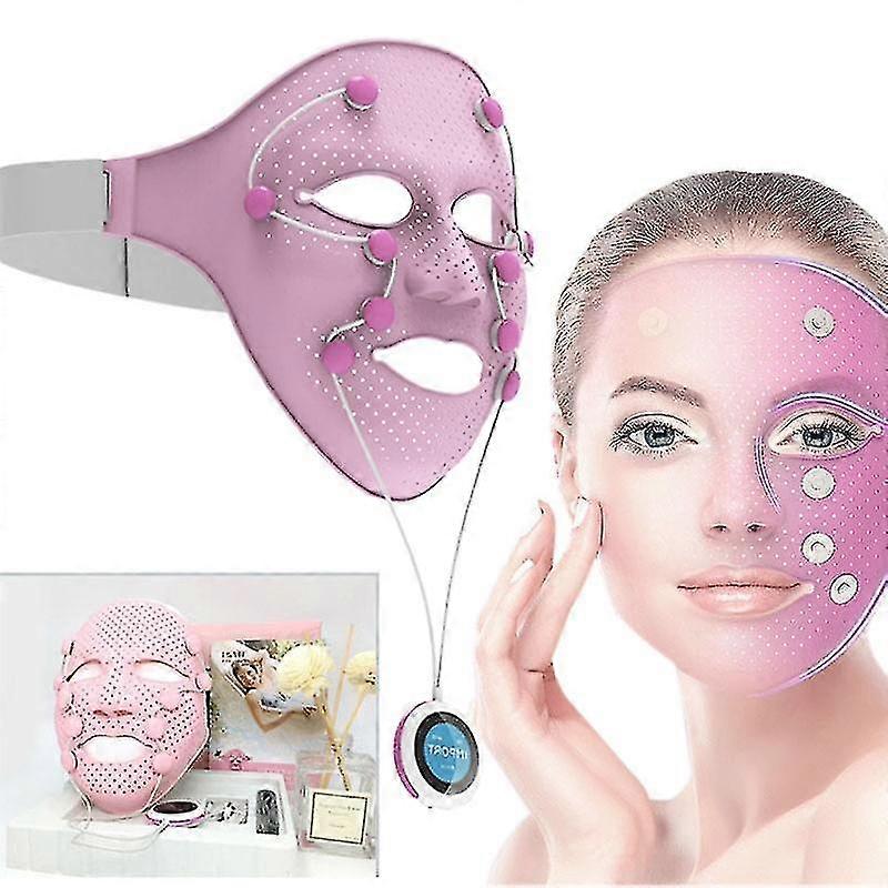 Ems elettrico vibrazione bellezza massaggiatore viso spa maschera viso mento guancia sollevare macchina dimagrante magnete antirughe M-1500