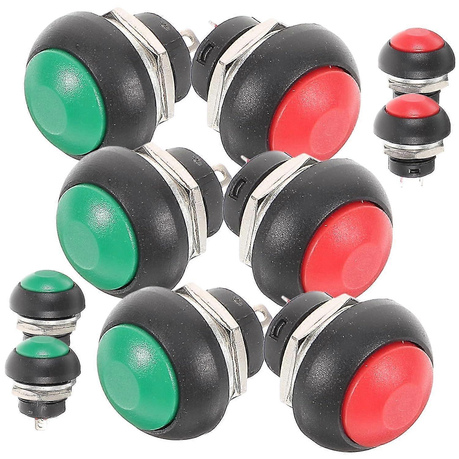 Metal Doorbell Button - 10 Pack Lighted Pushbutton for Chime Ringer Buzzer