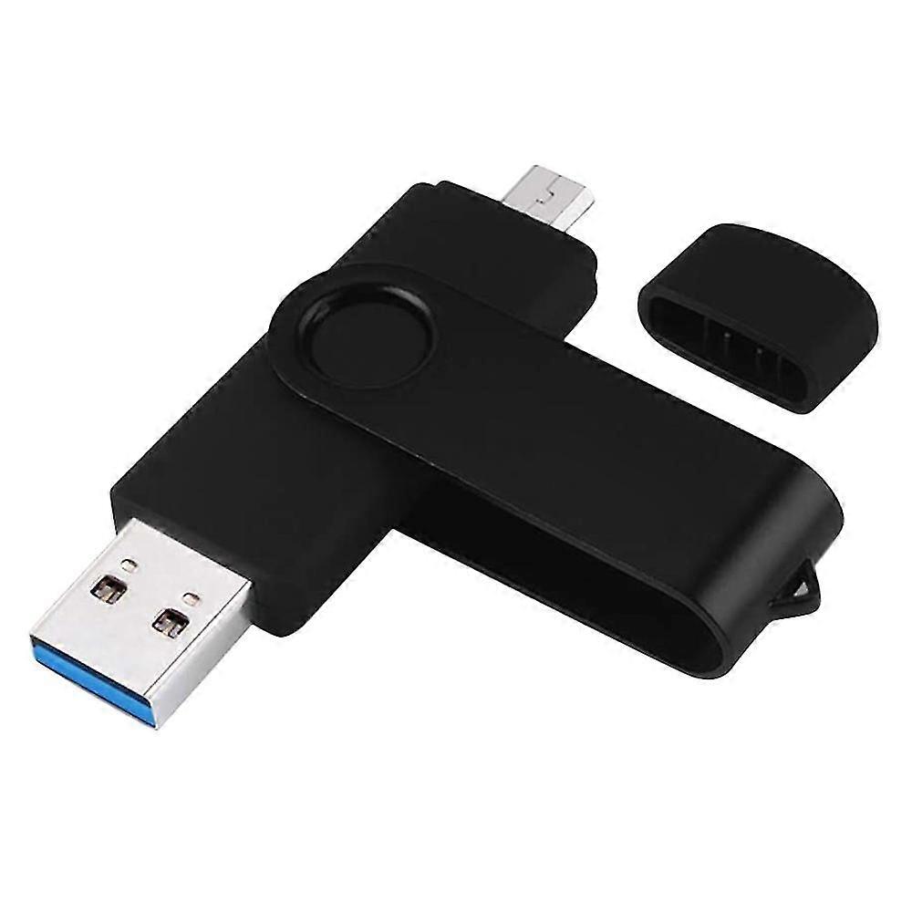 USB Flash Drive 32G OTG+USB3.0 Mini Portable High-Speed Memory Stick for Android Devices/PC/Tablet/ U Disk Black