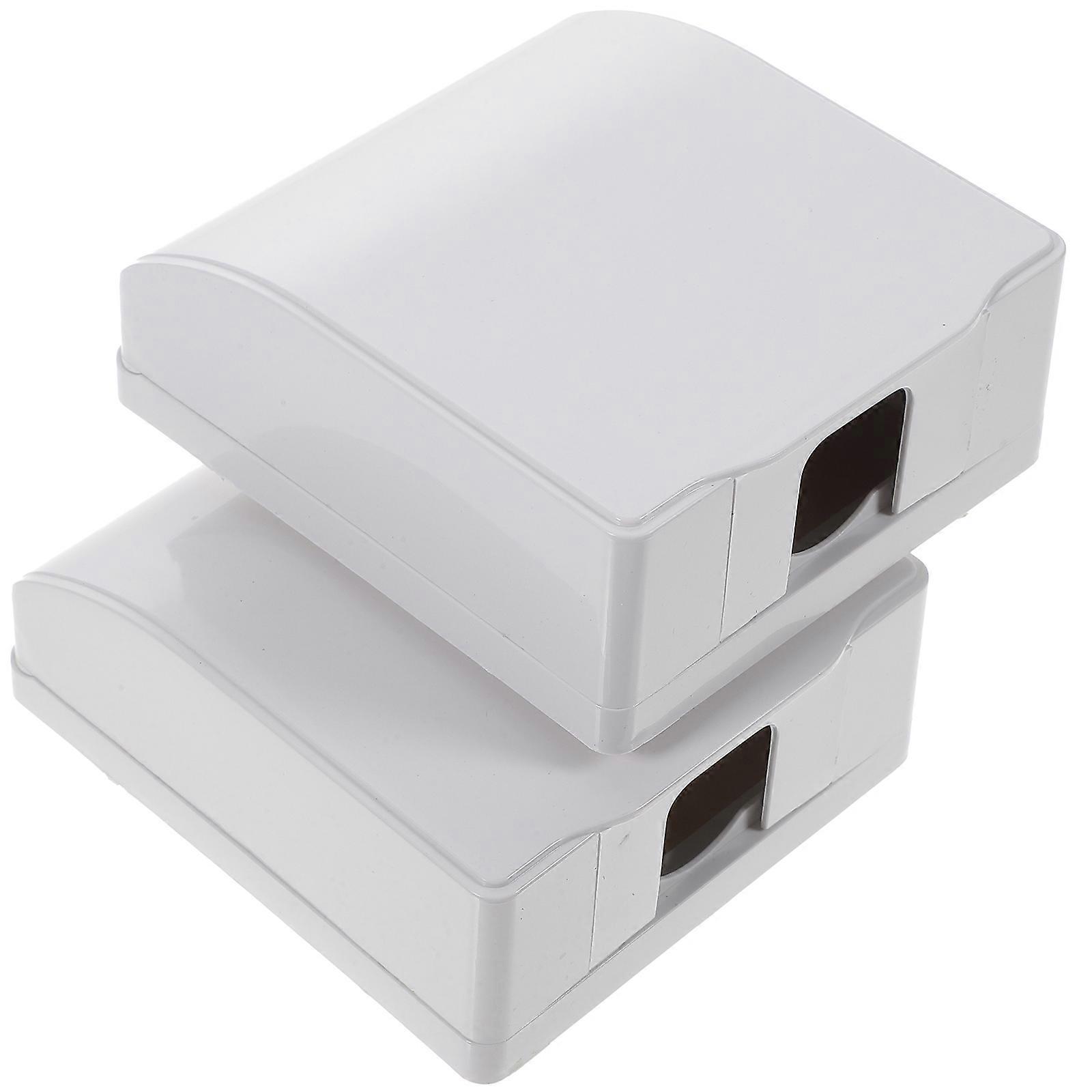 2PCS White 86 Wall Switch Socket Switch Plug Waterproof Box Cover Guard Box Outlet Cover