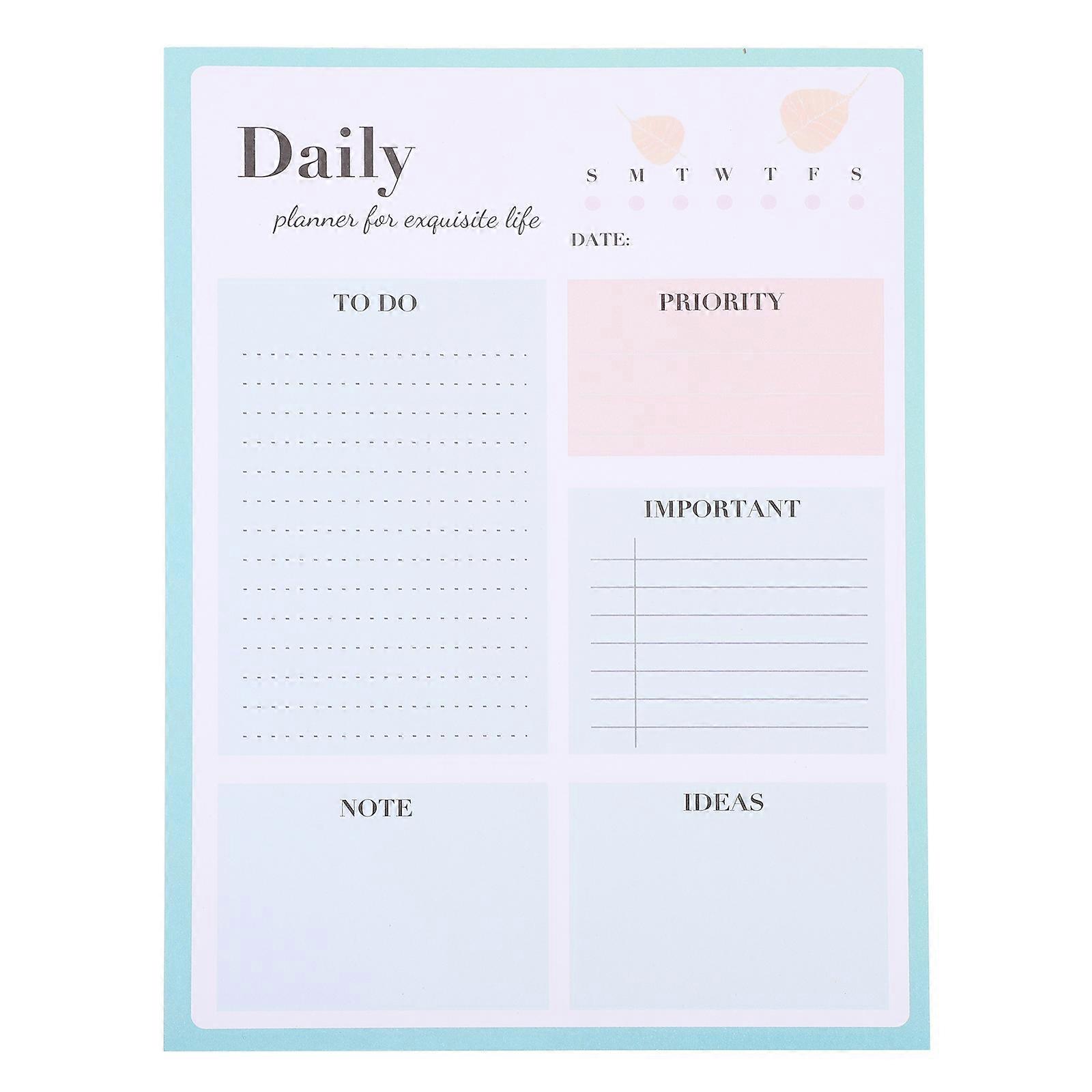 Daily Planner To Do List Planner Tearable Note Pad Office Planner Notepad Daily Schedule Notepad