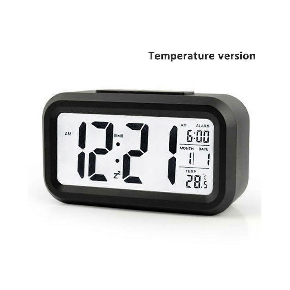 New Digital LED Large Display Snooze Alarm Clock Night Light Thermometer