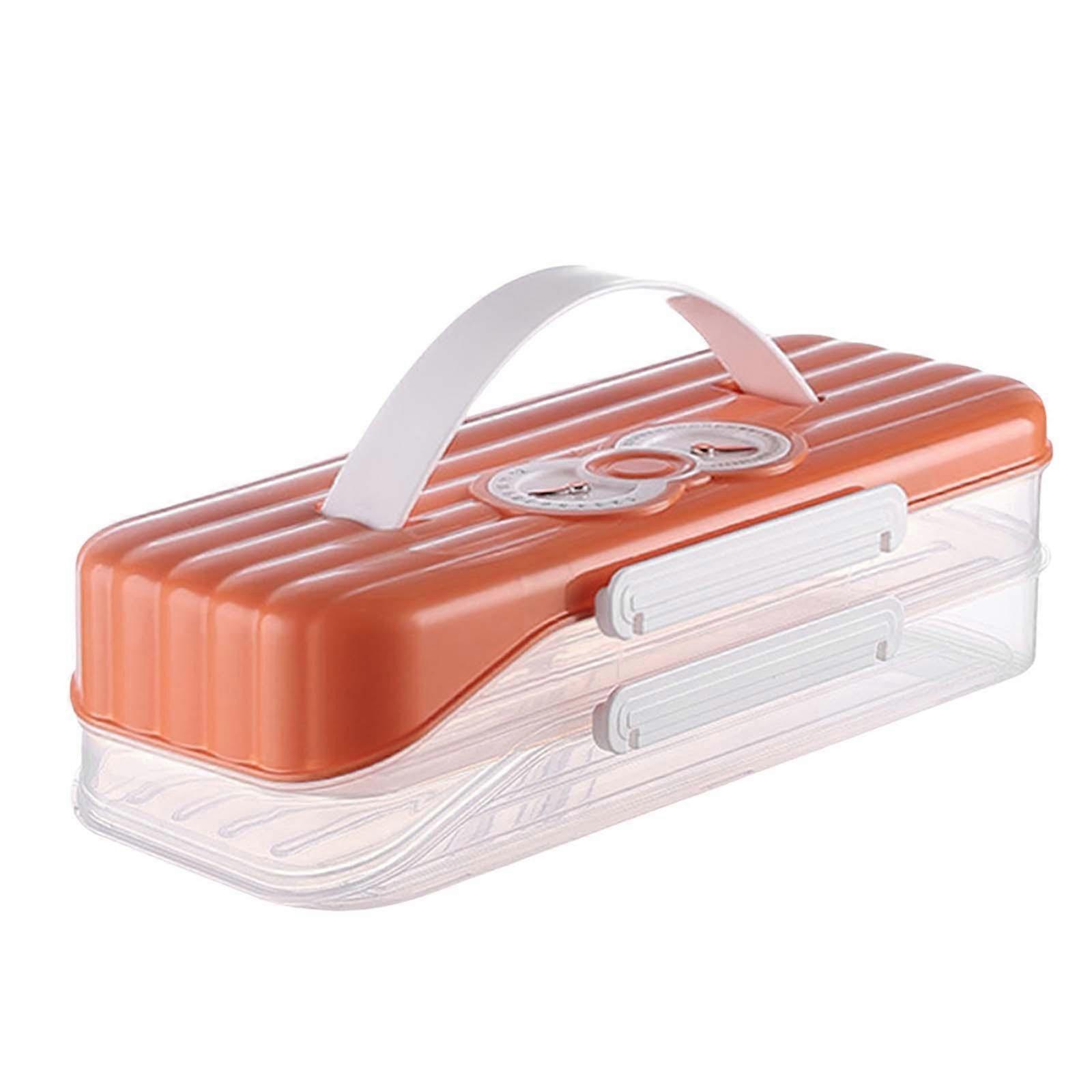 Dumpling Storage Box Compact Case for Retain Freshness Refrigerator Domestic 2 layers