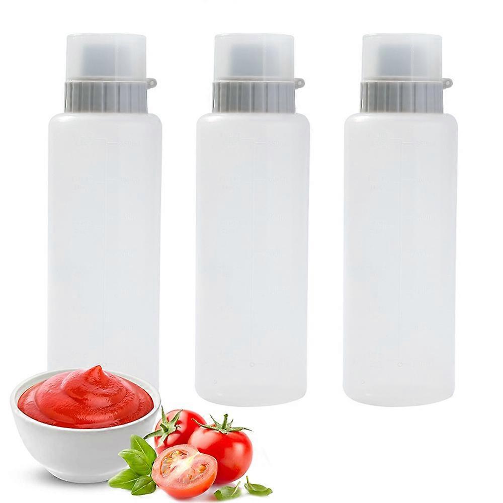 3 pcs Porous Squeeze Condiment Bottles