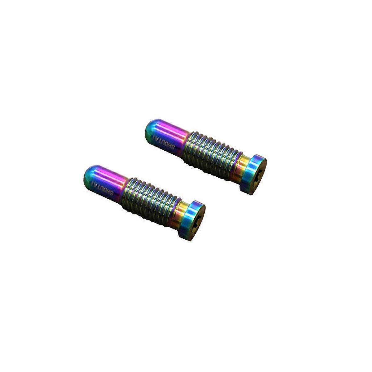 2Pcs Mountain Bike Handbrake Handle for Titanium Alloy Screw Repair Parts-Dazzling Colors