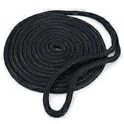 15' Double-Braided Nylon Dockline, Black