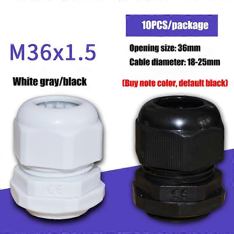 10pcs BLack 彩色防水尼龙塑料电缆接头连接器,适用于 3-21mm 电缆线 M12x15 M16/18/20/25/32/36/40x15