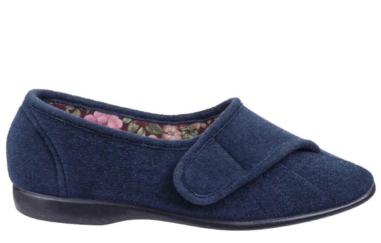 GBS Audrey Touch Fastening Slipper Navy