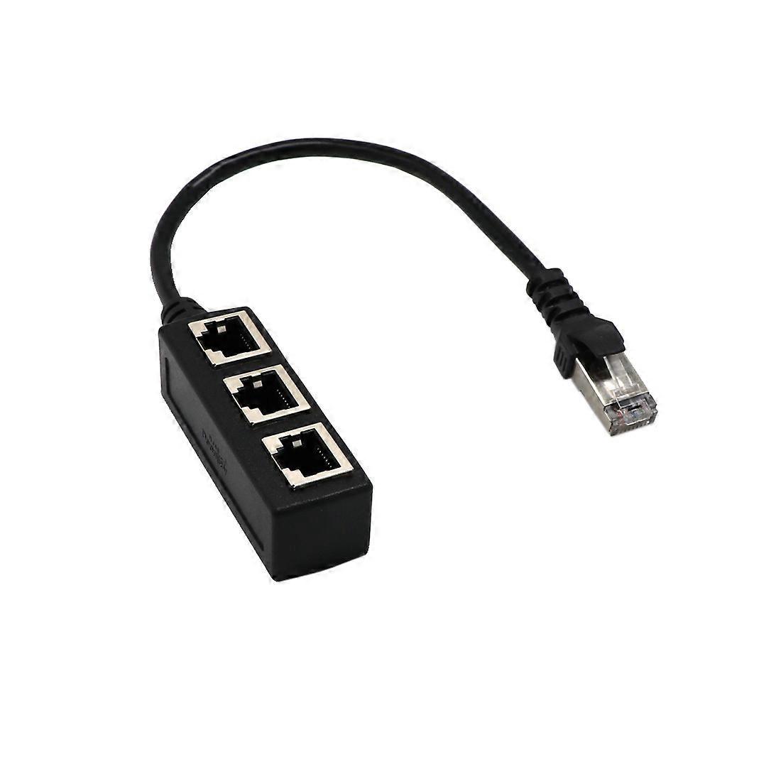 Network 1 To 3 Port Ethernet Adapter Cable, Network Cable Splitter, Ethernet One-to-three Extension Cable