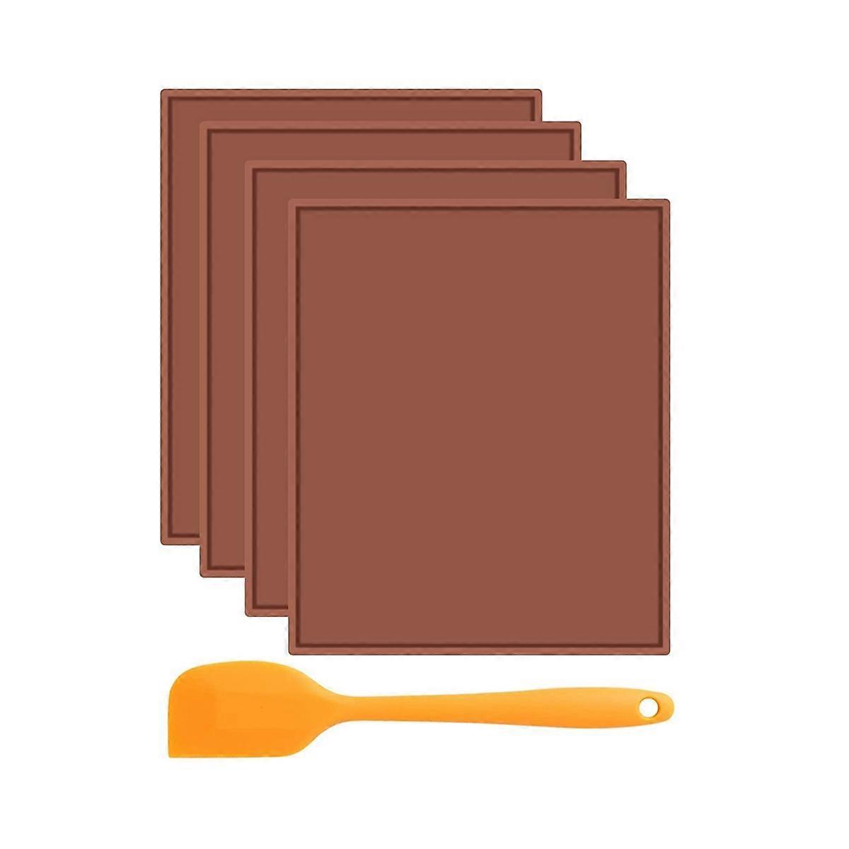 Silicone Dehydrator Sheets with Edge, Fruit Leather Trays for Liquid Fruits Meat Vegetables Herbs w