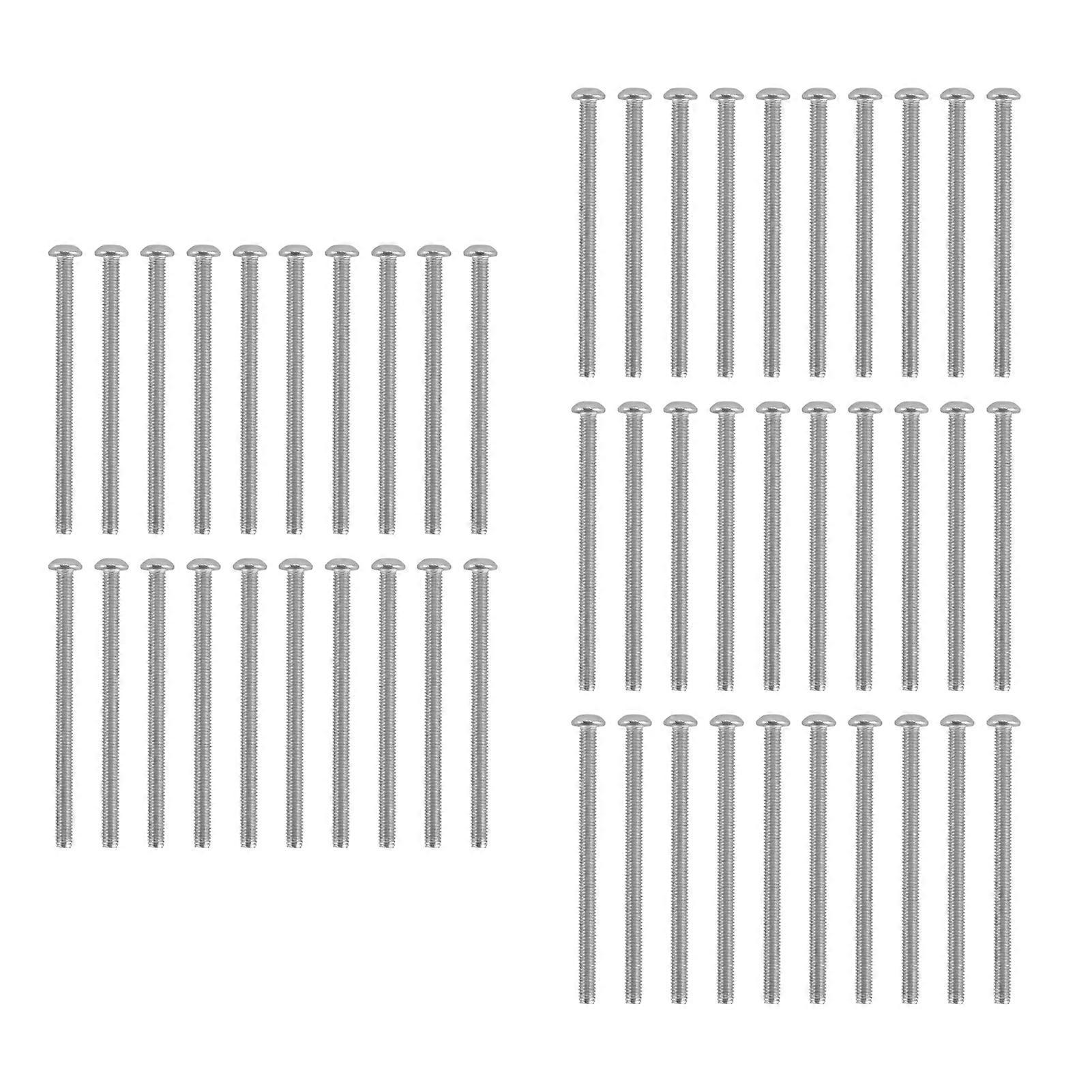 50Pcs Button Head Socket Caps Screws Galvanized Steel M4 for Classified Instruments Electronics2802-0004-0060