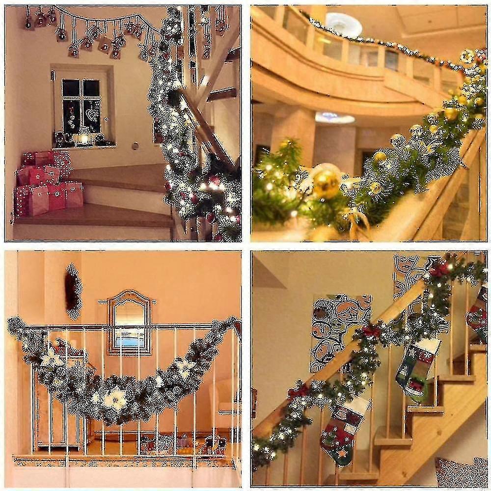 christmas tree garland 270 cm, artificial tree christmas tree decorated led lights for christmas