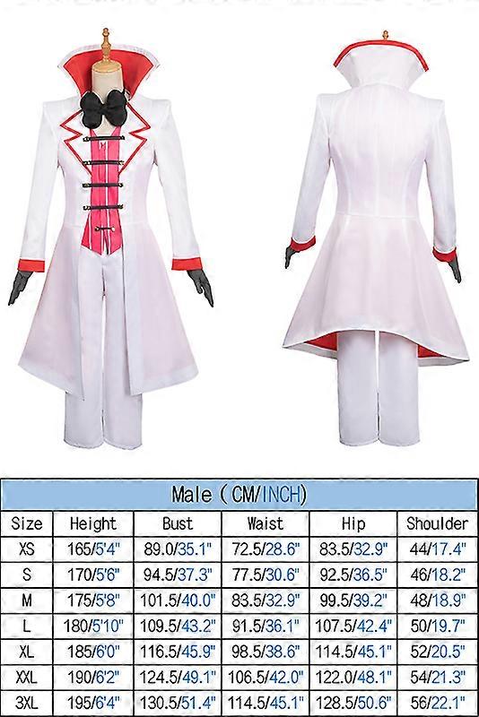 Anime Cos Lucifer Cosplay Costume Outfit Fantasy Uniform Coat Halloween Carnival Suit Accessories For Adult Male Men Roleplay