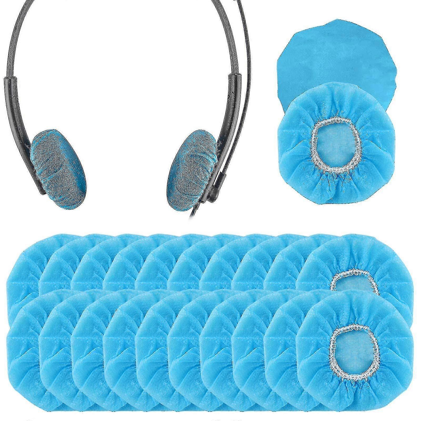 100 par små non-woven tyg engångshörluröverdrag / hörlursöverdrag / öronkuddar Skydd / töjbar