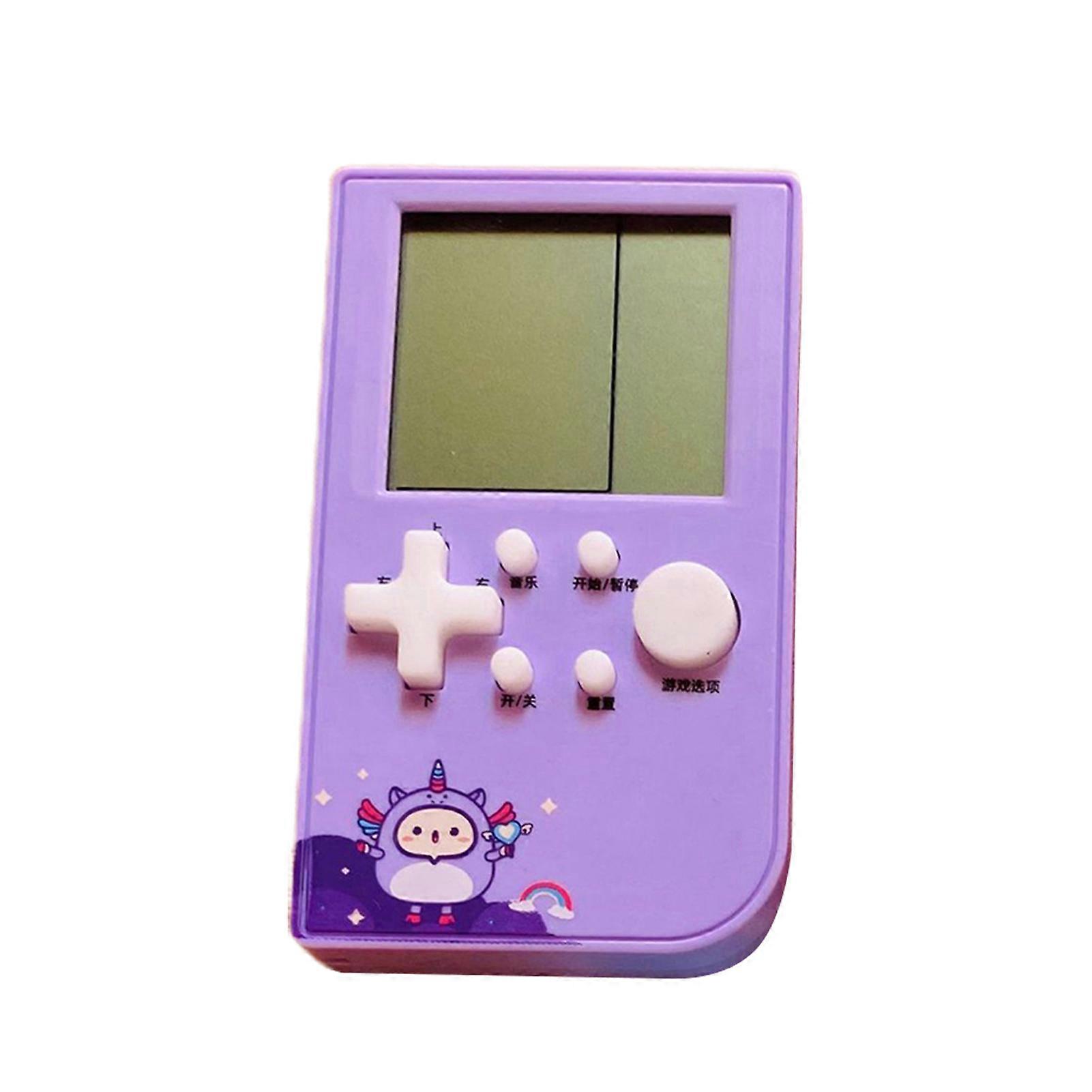 Game Console 3 Inch Large Screen Handheld Button Control Entertainment Building Block Game Retro Game Console for Children