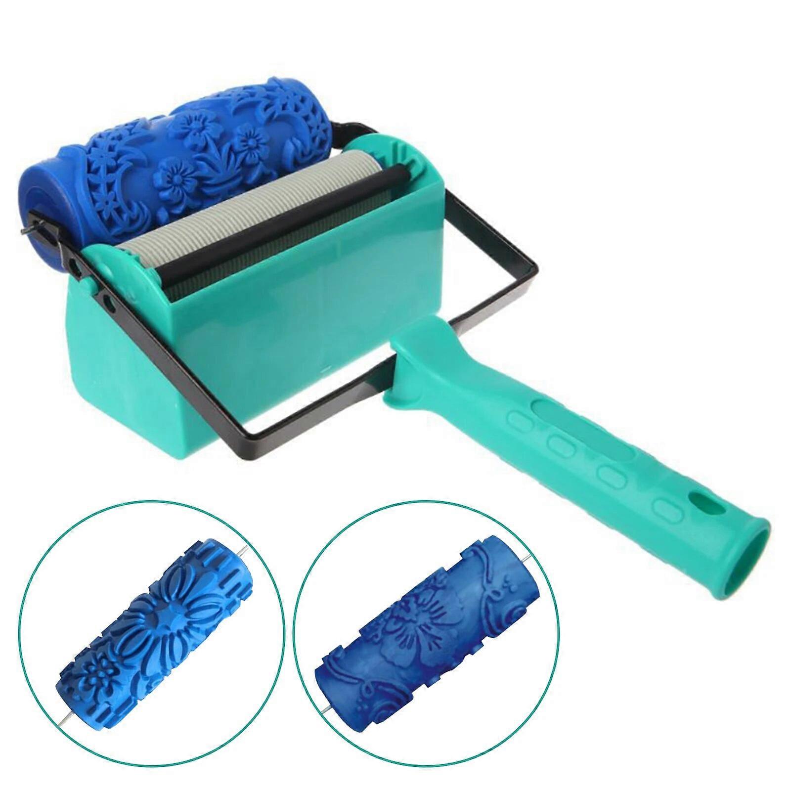 Roller And Patterned Paint Machine Wall Tools 5 Rubber Roller Brush Tool Set 3D Pattern Wallpaper Room Decor Painting Machine
