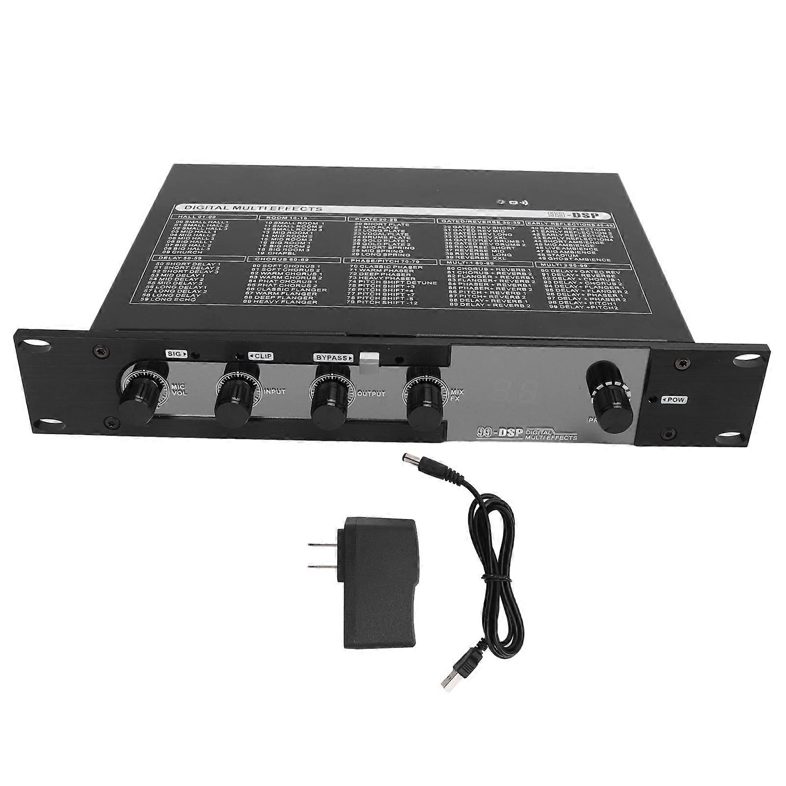 karaoke mixer effector 99 dsp'er trådløs digital stereo lydeffekt processor 100240v US stik