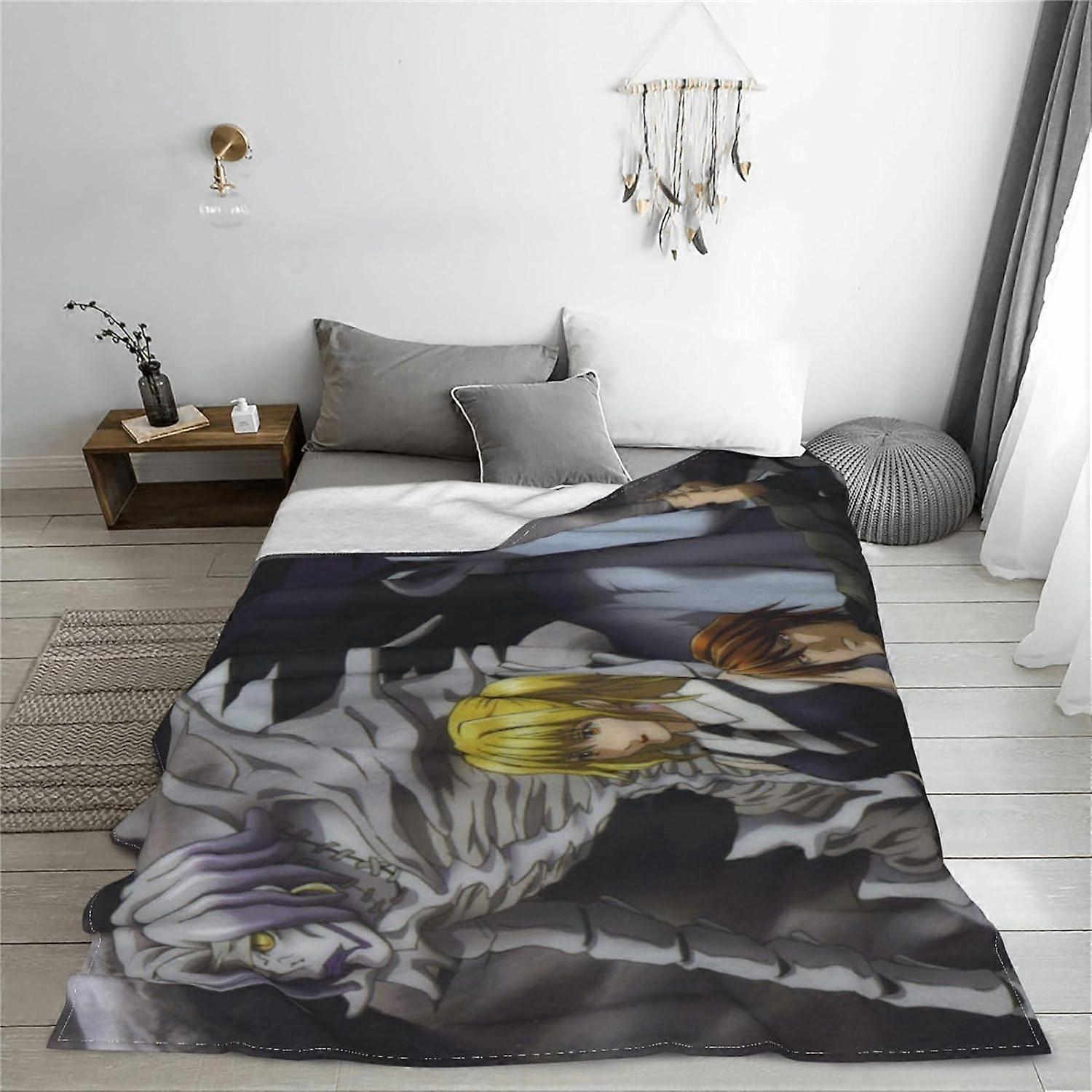 Cobertor de anime, cobertores, cobertor fofinho, colcha, cobertor de sofá, cobertor único, cobertor duplo, cobertores de piqueniqueA-61