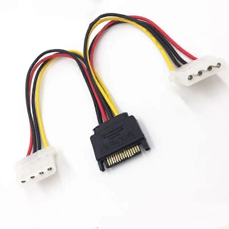 15-nastainen SATA uros - 2 naaras 4-nastainen Molex naaras IDE HDD -kiintolevykaapeli
