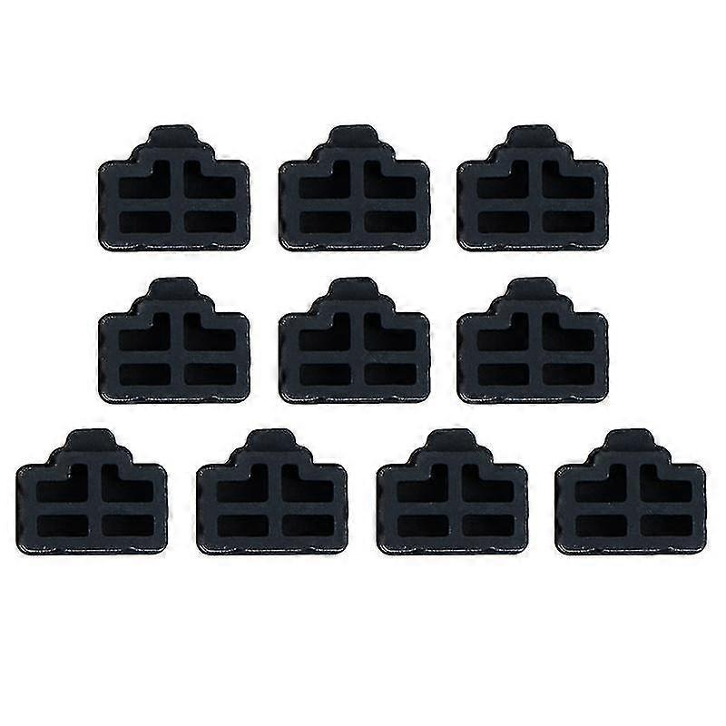 10pcs Ethernet Hub Port Rj45 Anti Dust Cover Cap Protector Plug