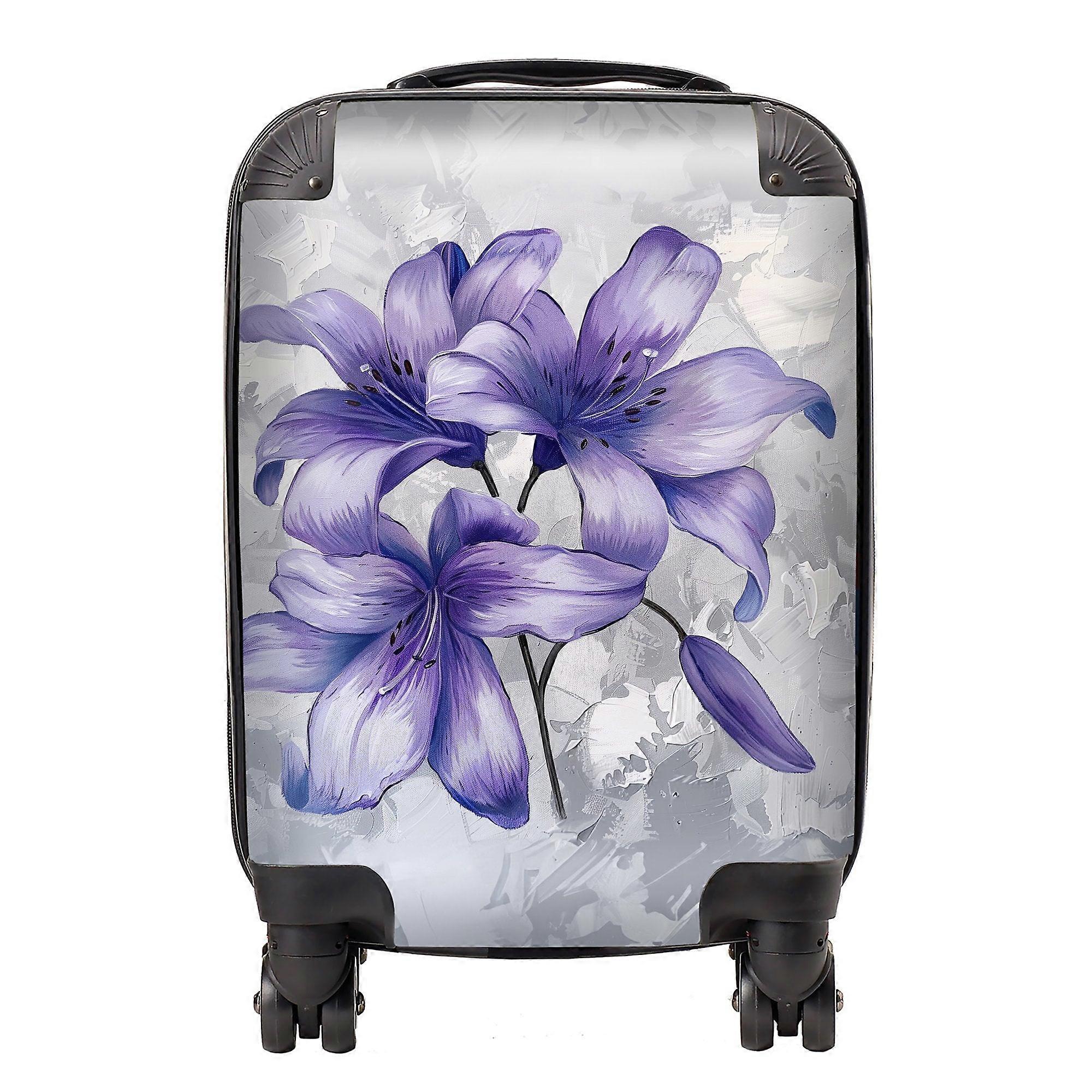 Purple Lilies Suitcase