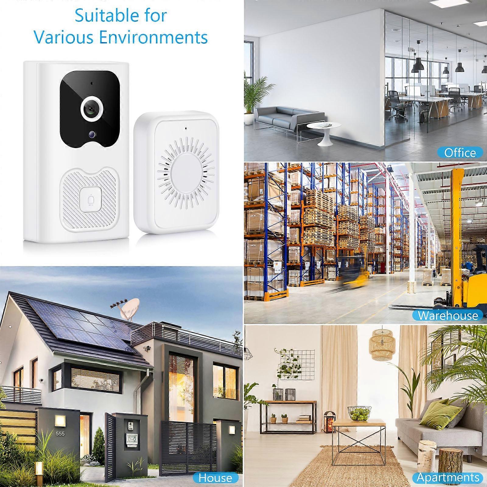 Video Doorbell Visual Voice Real-time Intercom Chime HD Night Vision IP WiFi Smart Alarm Door Bell For Home Security
