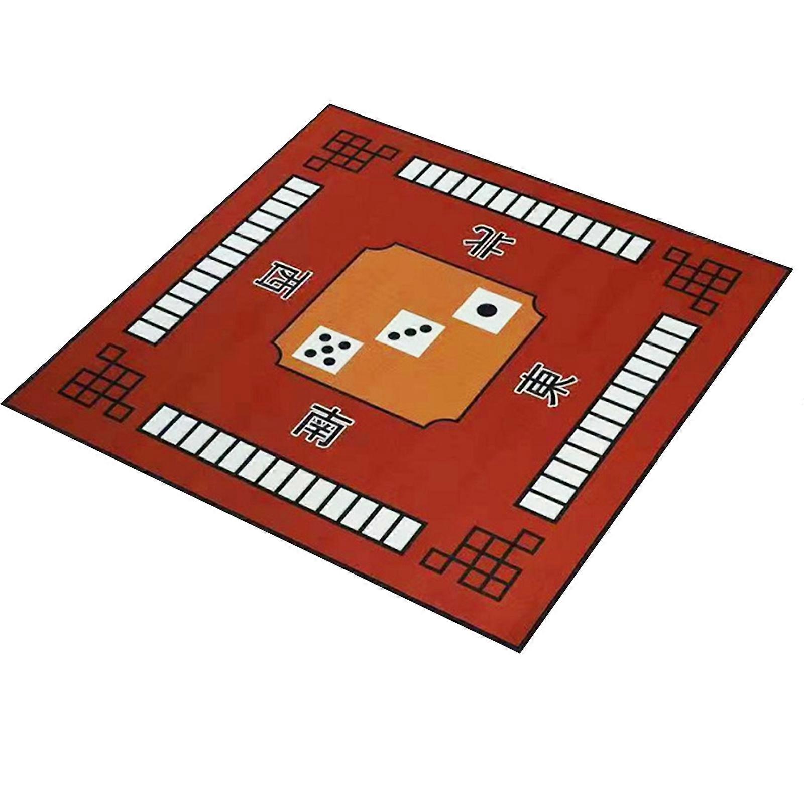 Mahjong Mat Thicken Mute 3D Effect Strong Water Absorption Exquisite Embroidery Non-slip Square Mahjong Cloth Poker Table Pad Home Use KAESI