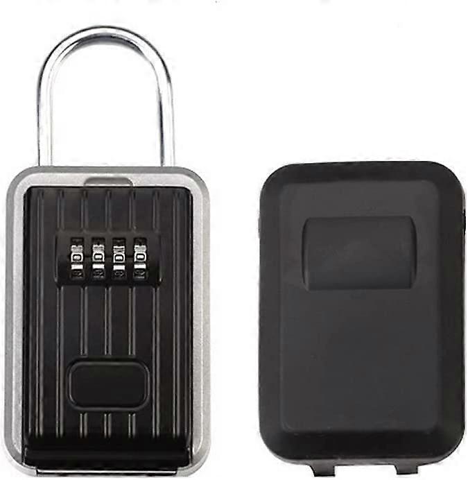 Wall Key Lock Box Padlock Portable Secure Lock with Sliding Cover