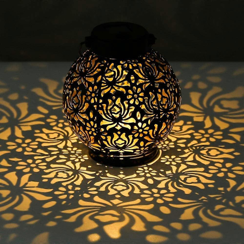 Solar Lantern, Outdoor Waterproof Garden LED Light,Black