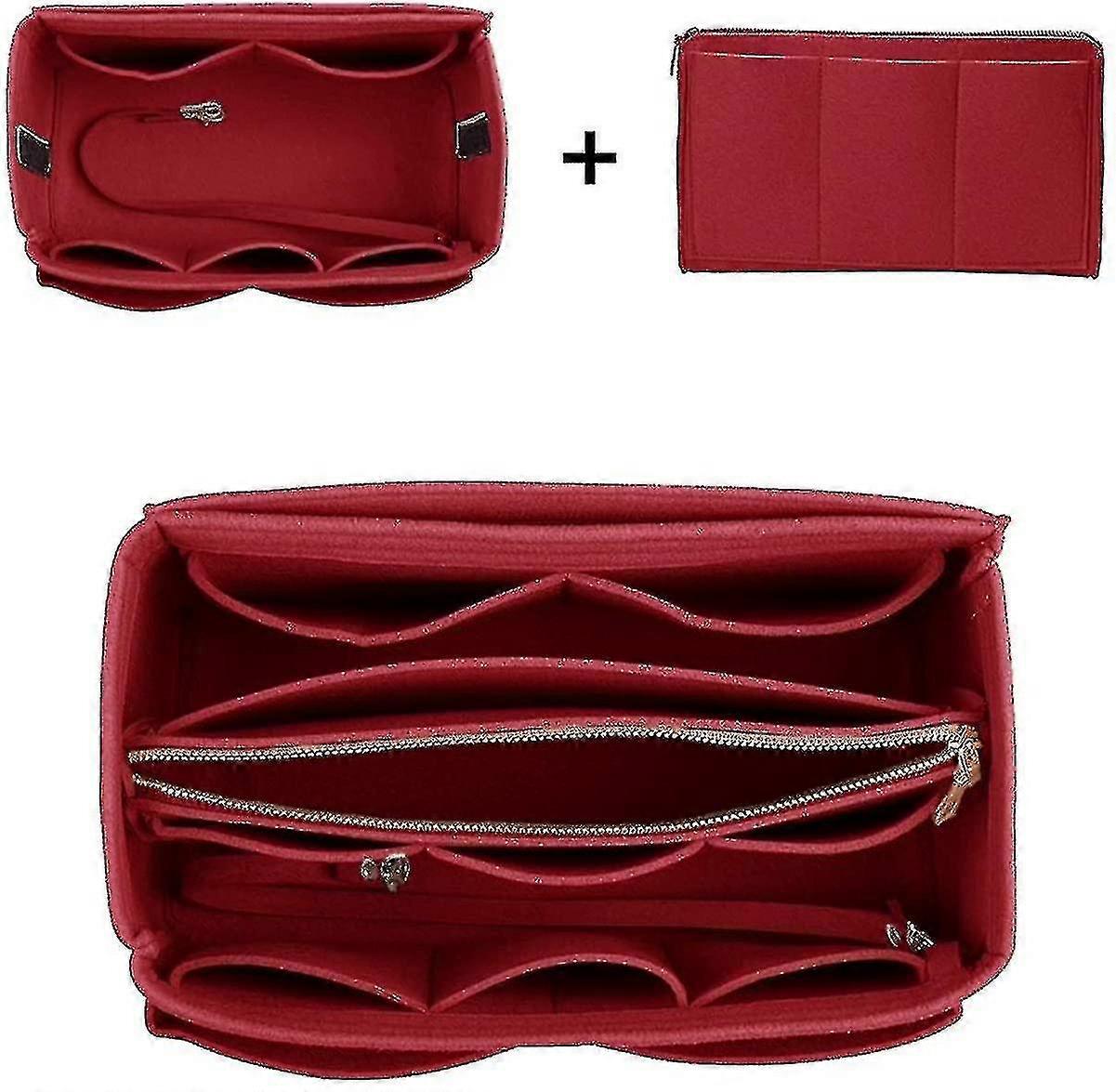 Purse Organizer Insert, Felt Bag Organizer With Zipper, Handbag & Tote Shaper For Speedy Neverfull Tote