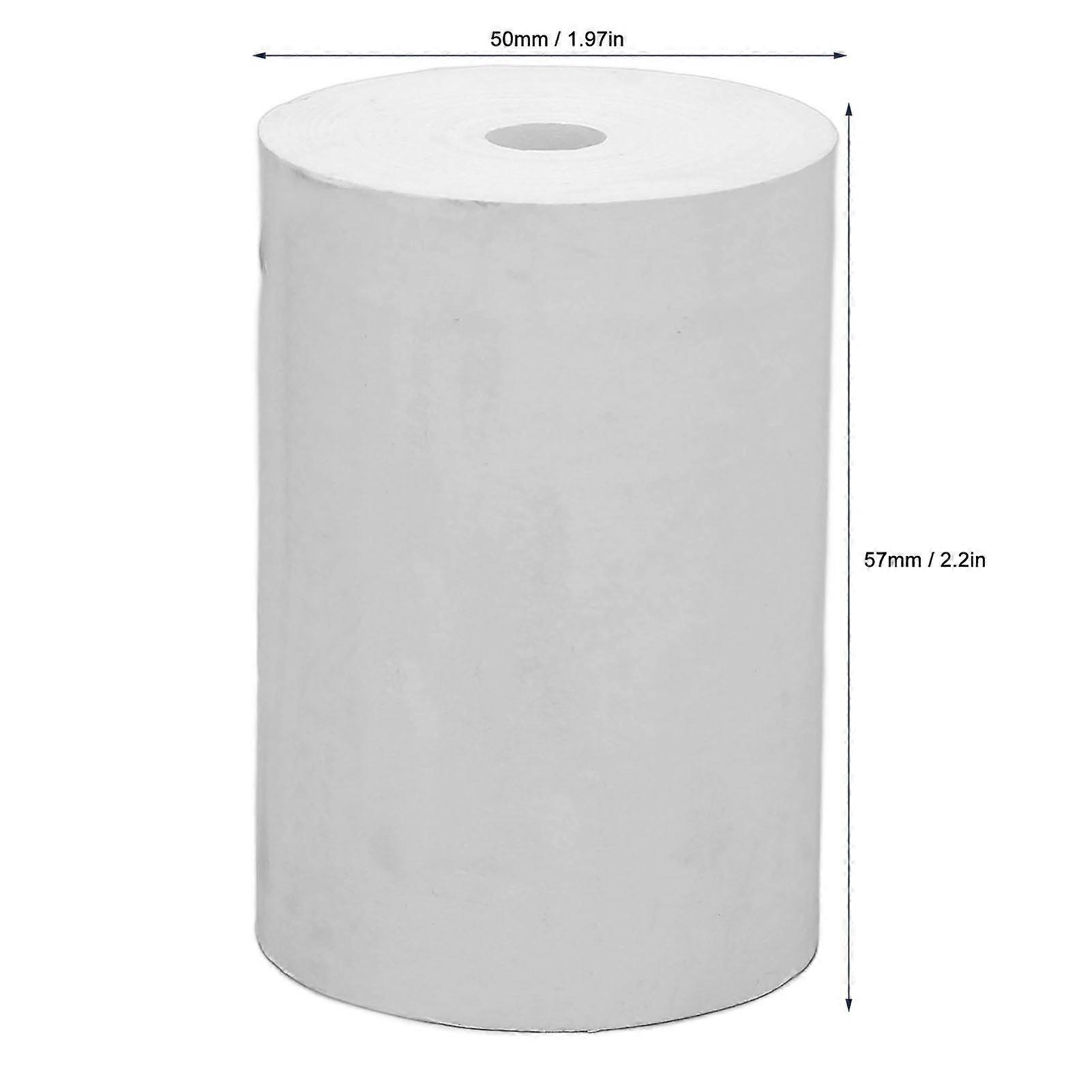 50 Rolls Thermal Paper Rolls 57mm to 50mm Smoothing Proper Tightness Lightweight Receipt Paper Rolls for Replacement Small Tube Core