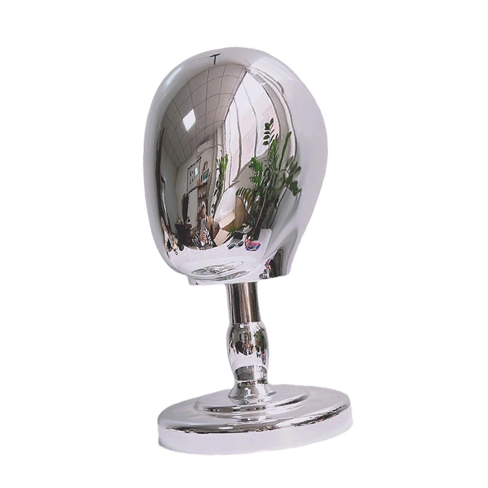 Parrucche Head Stand Hat Display per Parrucchiere Formazione Home Salon Display Parrucche Argento