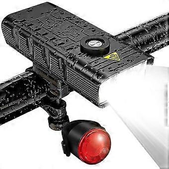 JTG 7000 lumenów Mocne światła rowerowe z przodu iz tyłu, 5 LED Super USB Akumulator Wodoodporna głowica rowerowa J