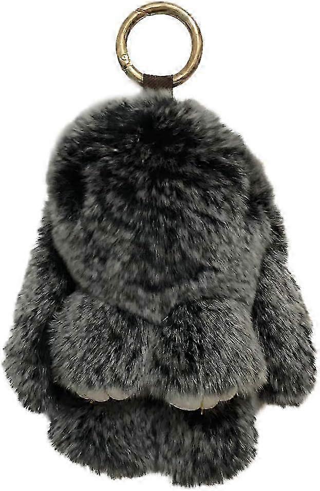 SQCLV Bunny Keychain Cute Rex Rabbit Fur Keychain Car Handbag Keyring