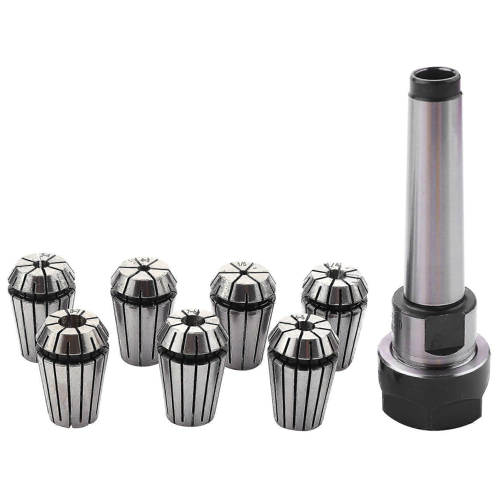 1set Mt2 Er20 M10 Mtb2 Collet Chuck Morse#2 Taper Toolholder+7pcs Spring Collet Cnc Milling Extensi