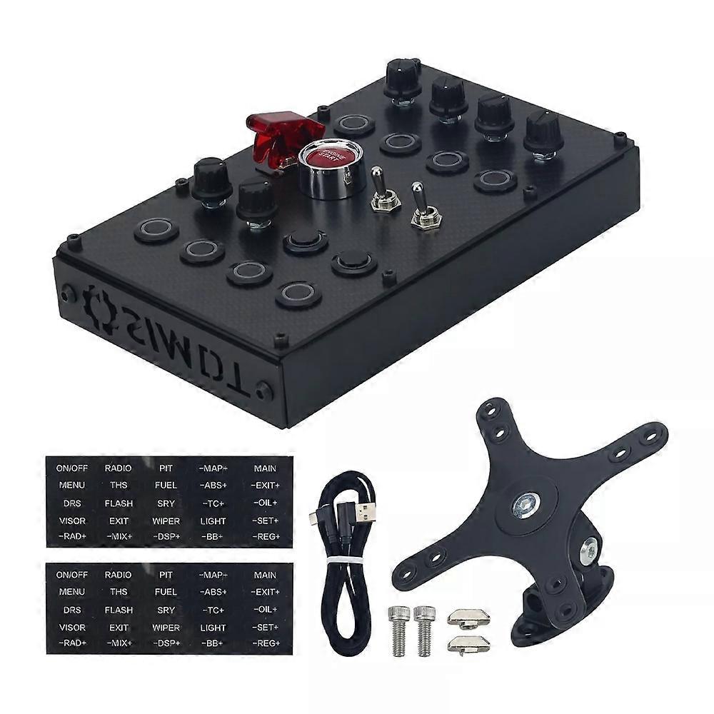 SIMDT Button Box SIM Racing Steuerbox Racing Simulator mit Kohlefaser-Panel