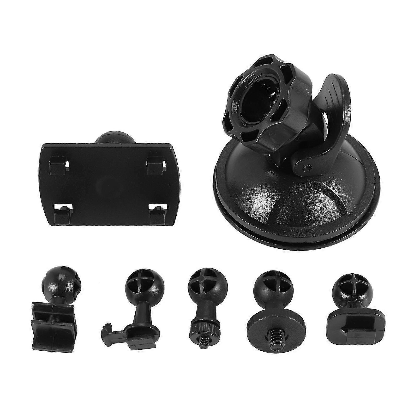 Car Suction Cup for Dash Cam Holder with 6 Types Adapter, 360 Degree Angle Car Mount for Driving DVR Camera Camcorder GPS Action Cameras