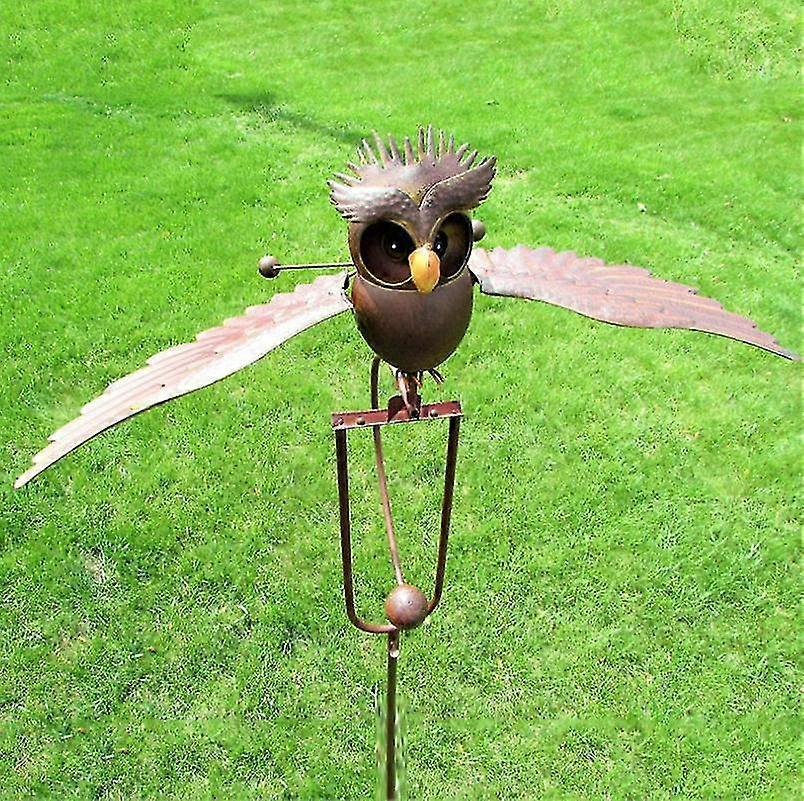 Hibou Moulin à vent aigle Jardin Cour Décoration Métal Fer forgé Ornements