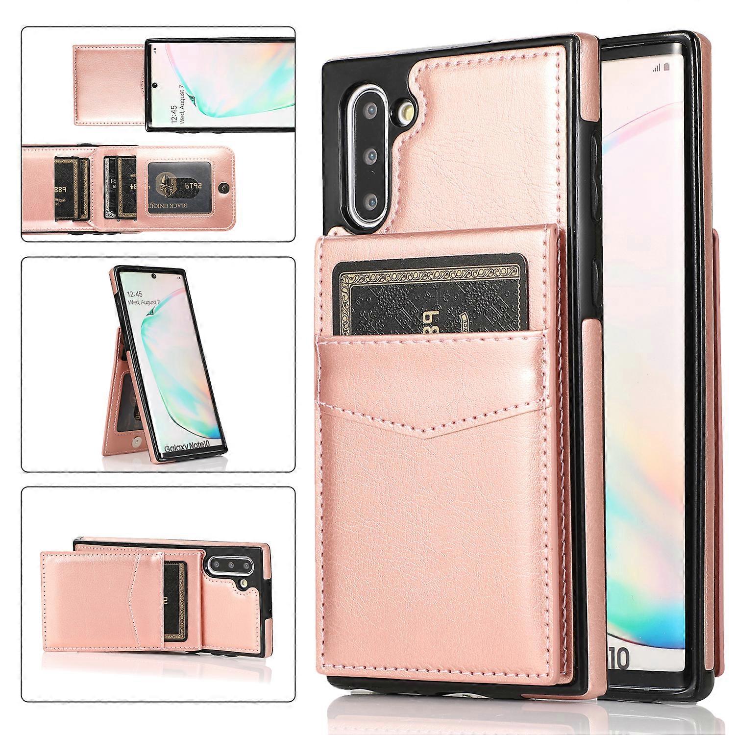 Business Style PU Leather Case for Samsung Note 10 Plus with Card Holder, Wallet Function, Stnad Function, Fall Protection