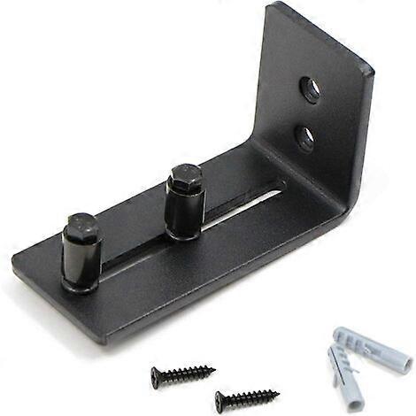 Sliding Barn Door Bottom Adjustable Floor Guide Roller Barn Door Hardware Accessory, Black
